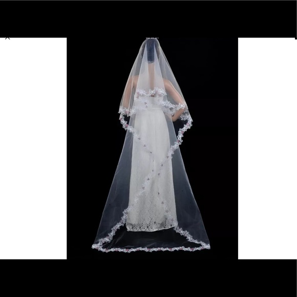 Beautiful chapel/cathedral veil embroidered edges